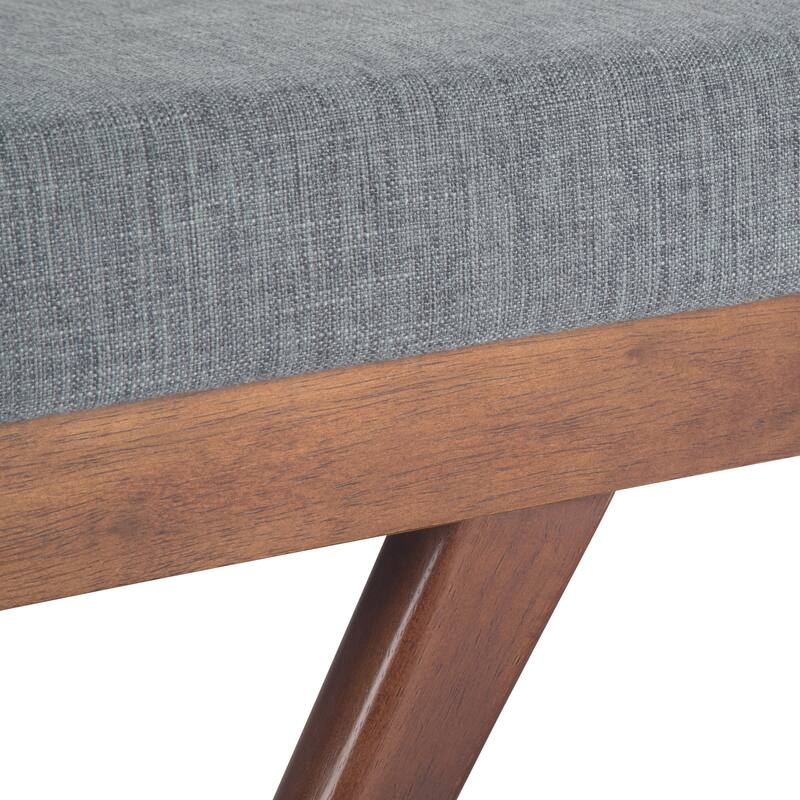WYNDENHALL Nadine 48 inch Wide Mid Century Modern Rectangle Ottoman Bench