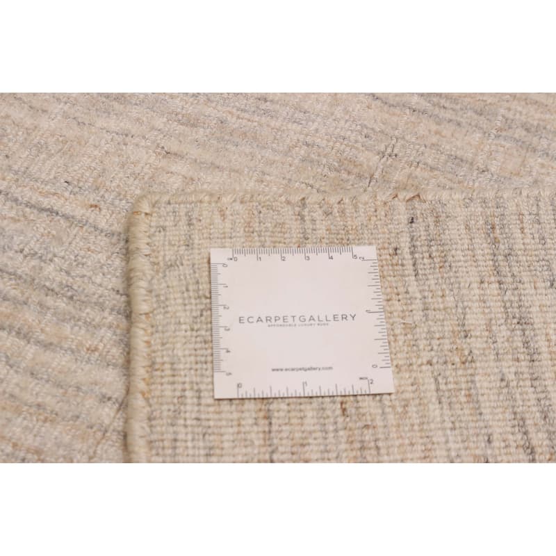 ECARPETGALLERY Hand Loomed Kashkuli Gabbeh Ivory Wool Rug - 5'8 x 8'1