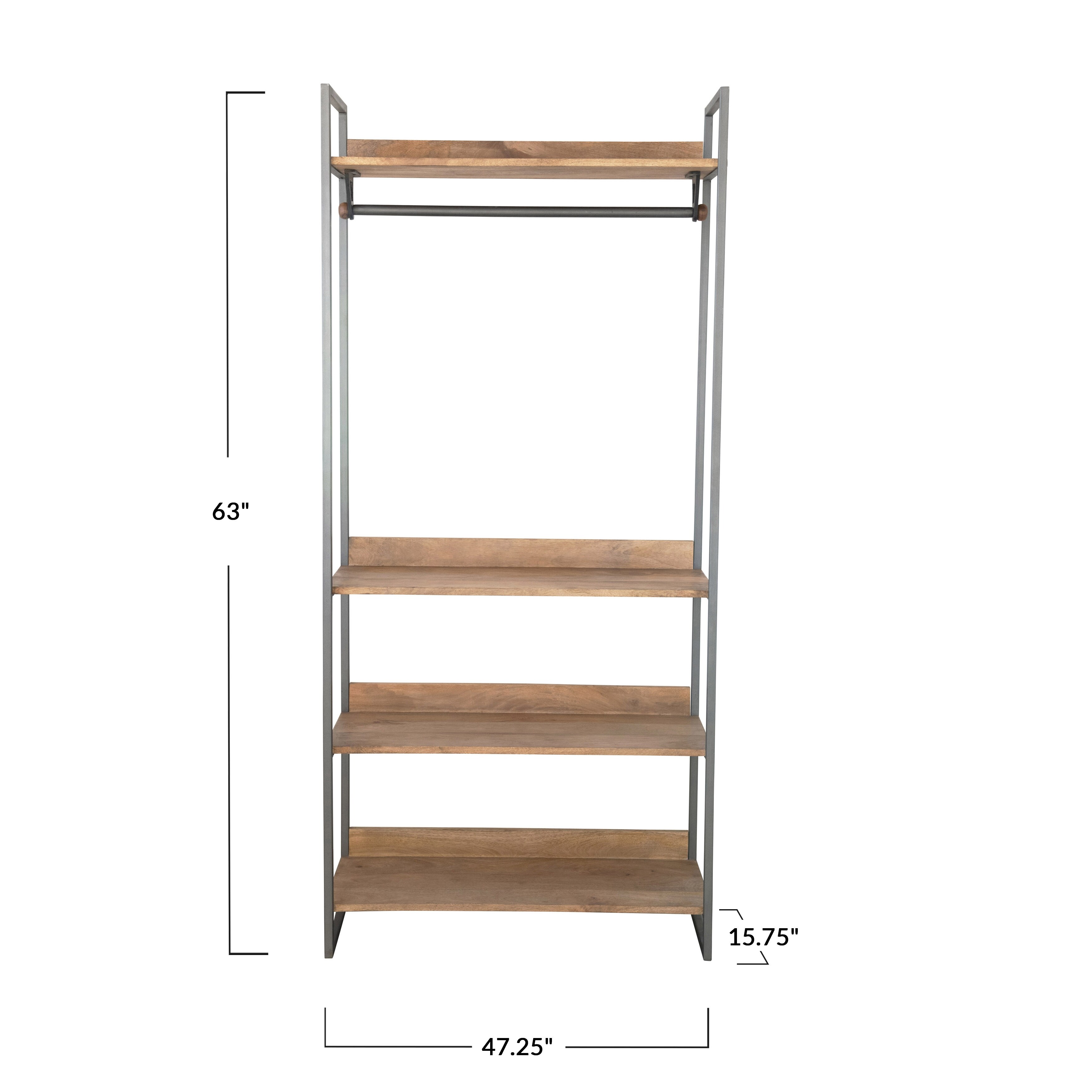 Metal & Wood 4-Tier Shelf - Bed Bath & Beyond - 35242741 Metal & Wood 4-Tier Shelf - Bed Bath & Beyond - 35242741