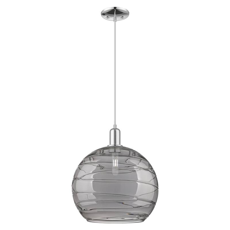 Innovations Lighting Endless Possibilities Arcadia - Athens Deco Swirl - 1 Light 14" Cord Hung Mini Pendant - Polished Chrome