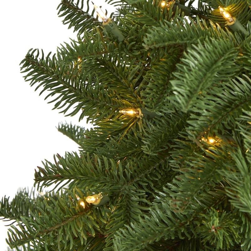 3ft. Spruce Artificial Christmas Tree with 100 Warm White Lights and 458 Branches - Petite X-Mas Décor Tree for Holiday Cheer