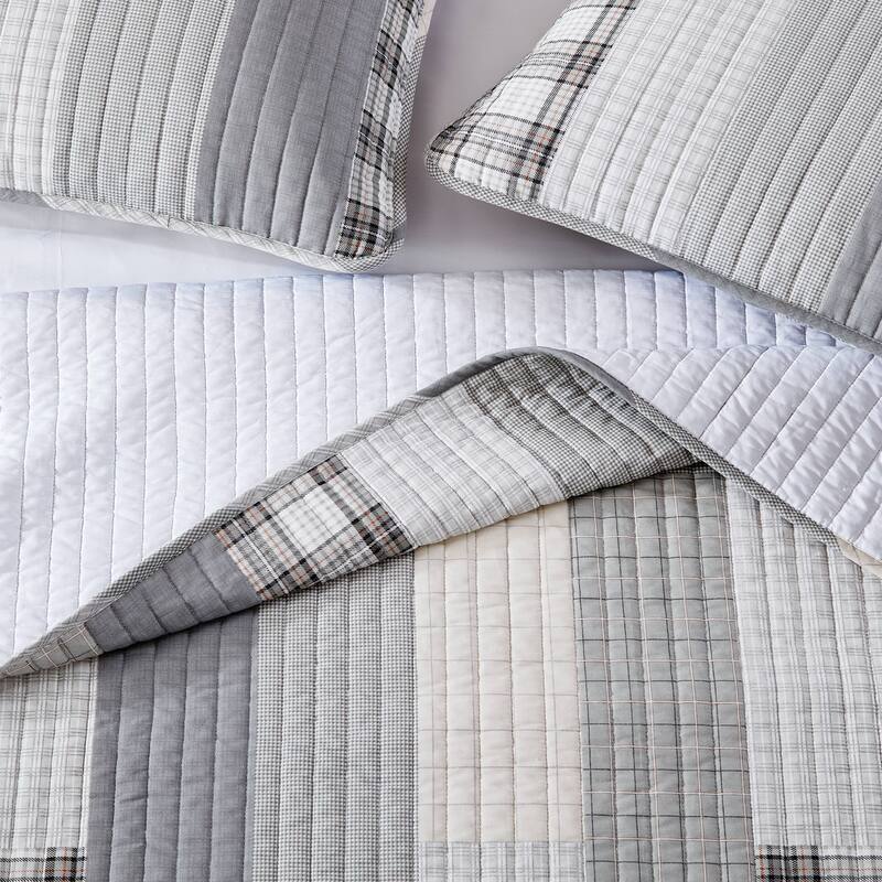 Eddie Bauer Fairview Grey Cotton 4 Piece Daybed Cover Set