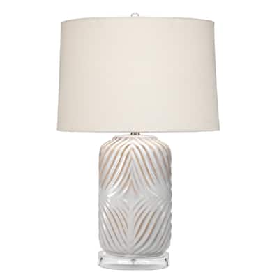 Alden Décor Ellya Ceramic Table Lamp, White