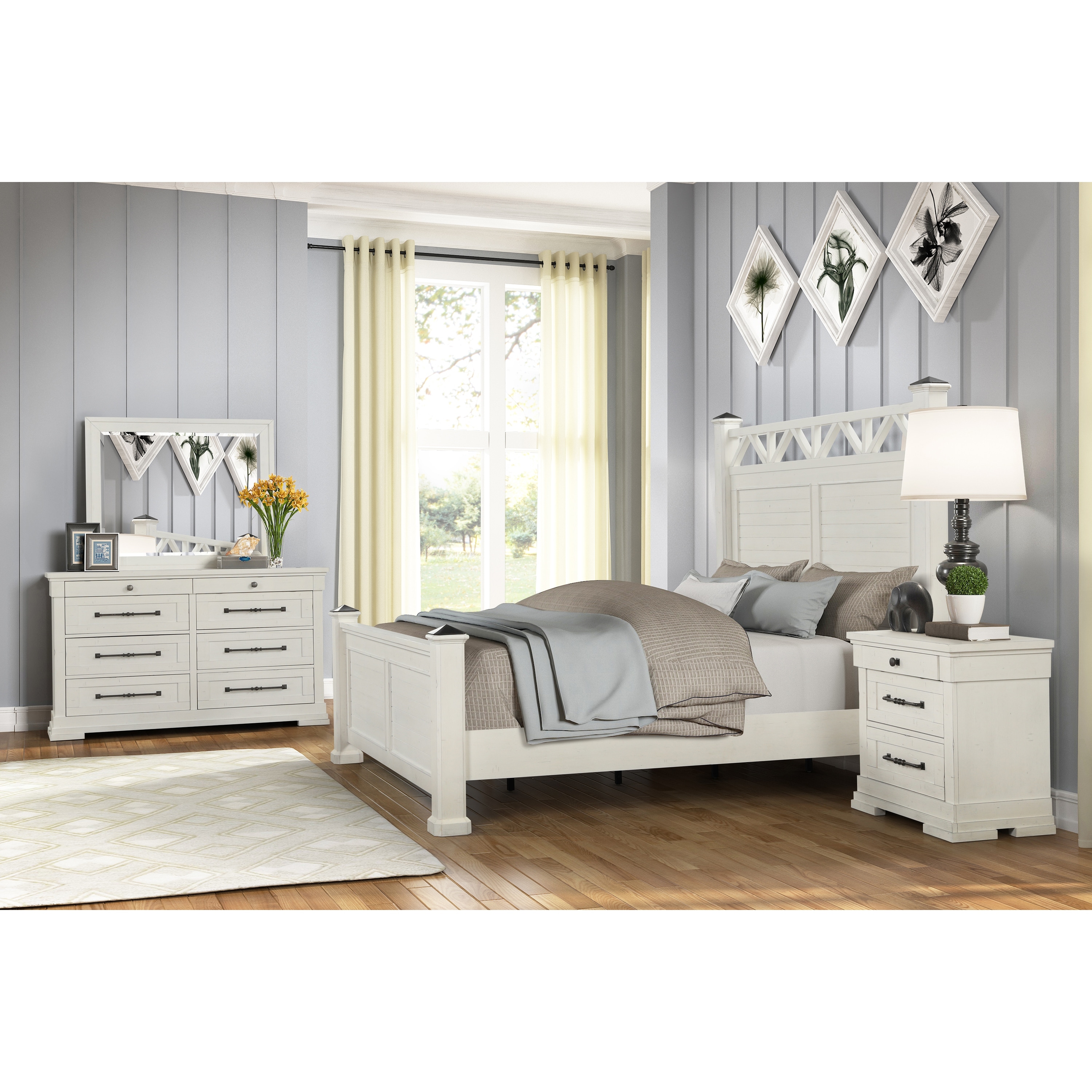 Jennily king panel bed set cheap