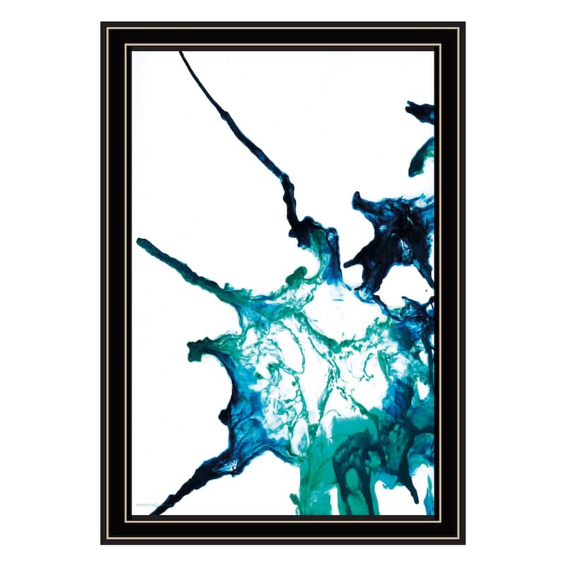 TrendyDecor4U Coastal "Ocean Living 2" Framed Print Wall Art - Multi
