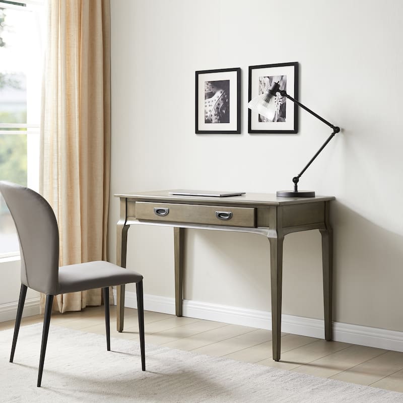 Stratus Solid Wood Laptop Writing Desk with Drop Front Keyboard Drawer