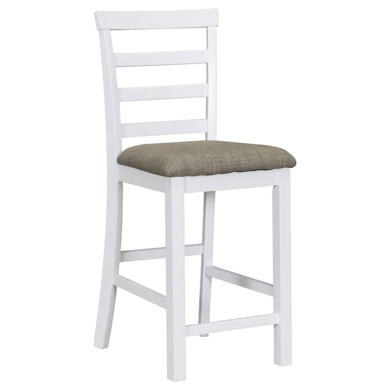 5-Piece Counter Height Wooden Dining Table Set with 4 Chairs & Shelves