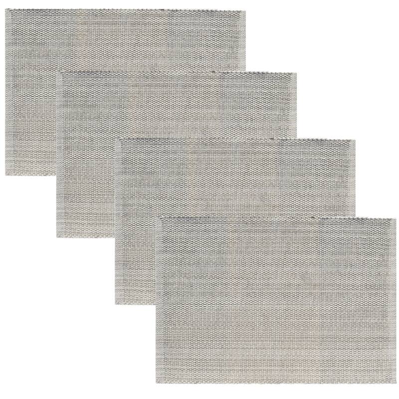 Fabstyles Casual Classic Set of 4 Thick Cotton Heavyweight Placemats - 13"x19"