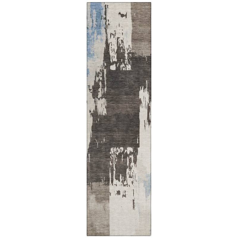 Machine Washable Indoor/ Outdoor Contemporary Fusion Chantille Rug