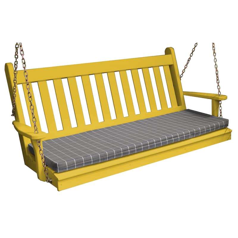 Pine 5' Traditional English Swing - Canary Yellow