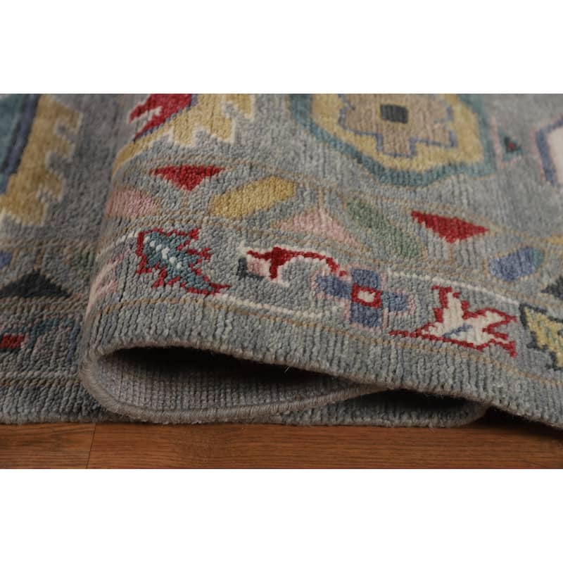 Floral Oushak Oriental Large Area Rug Handmade Wool Carpet - 12'2"x 14'9"