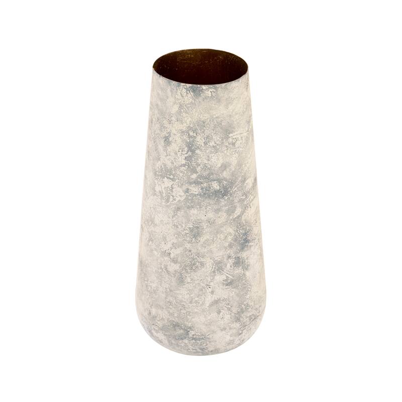 Elk Home Delmont White Finish Metal 6 Inch Wide Vase