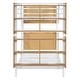 preview thumbnail 11 of 26, Twin Over Twin Metal Bunk Bed with Ladder & Storage Shelves, No Box Spring, White
