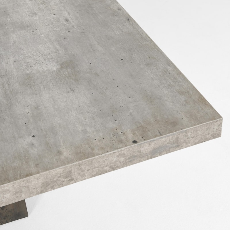 Classic Home Simone 94" Reclaimed Pine Wood Dining Table in Antique Gray