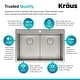 preview thumbnail 10 of 16, KRAUS Standart PRO Stainless Steel 33 in Topmount Drop-In Kitchen Sink