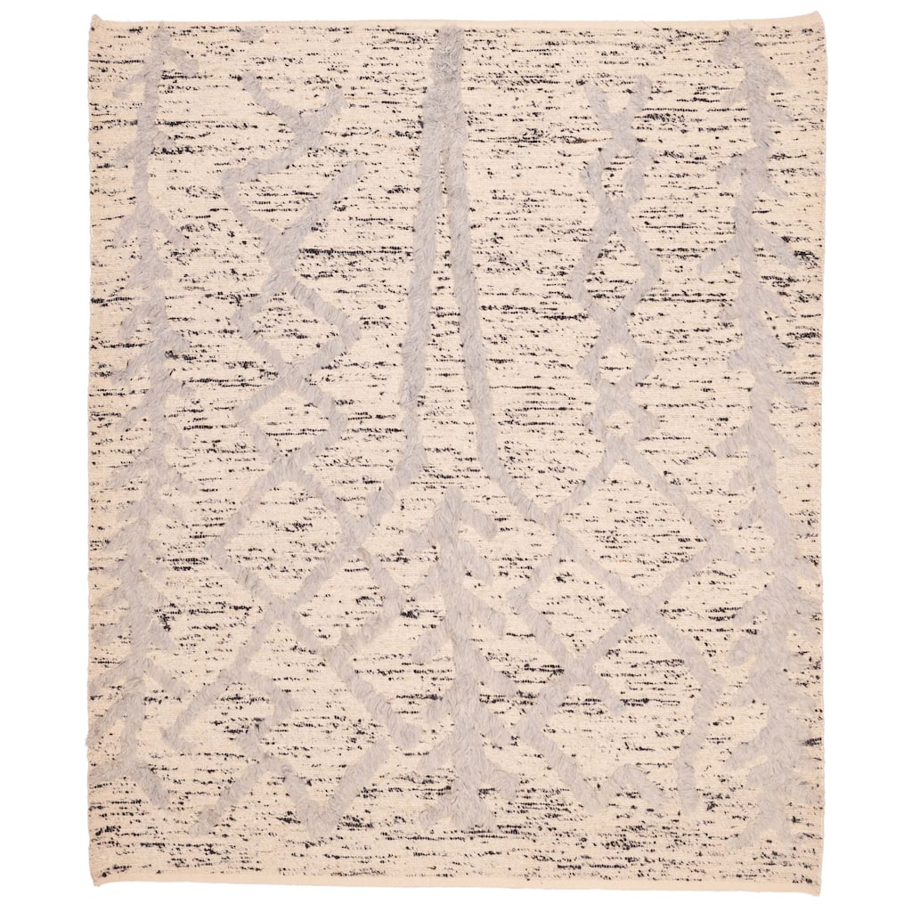 ECARPETGALLERY Hand-knotted Looma Cream Wool Rug - 8'3 x 9'11