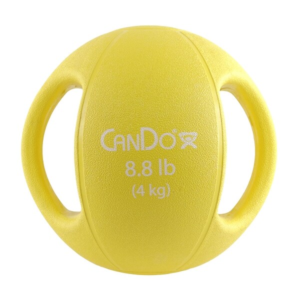 CanDo Molded Dual Handle Medicine Ball 8.8 lb 4 kg Yellow On Sale Bed Bath Beyond 22969746