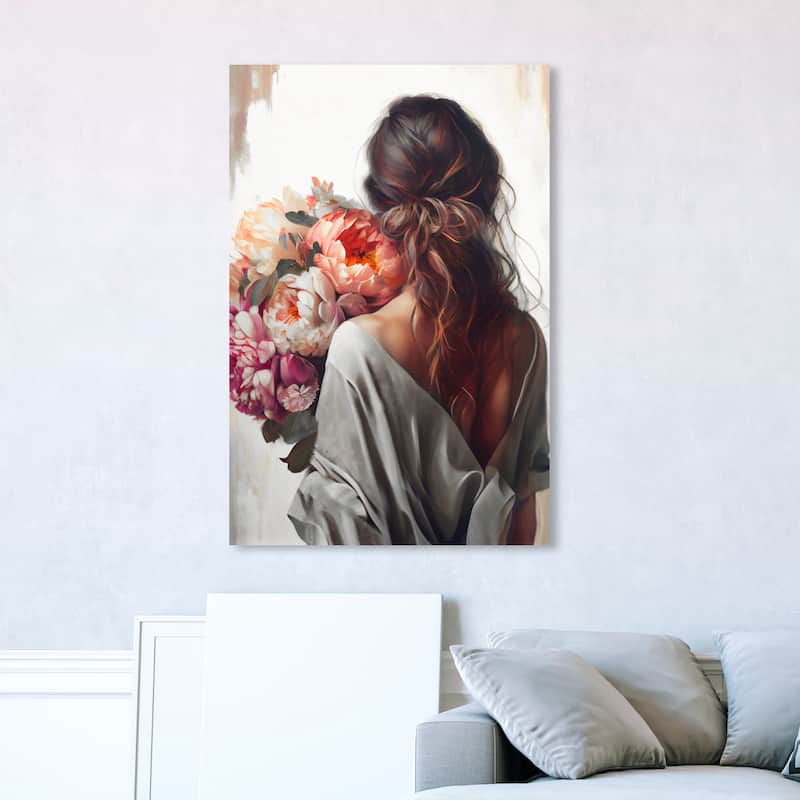 Wynwood Studio Fashion and Glam Everleigh Gray and Traditional Wall Art Canvas Print - 45 x 30