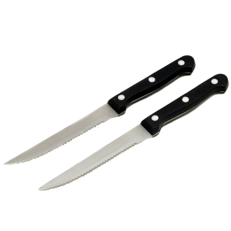 Chef Craft 2pc Serrated Stainless Steel Blade Steak Knife Set - 1 Set