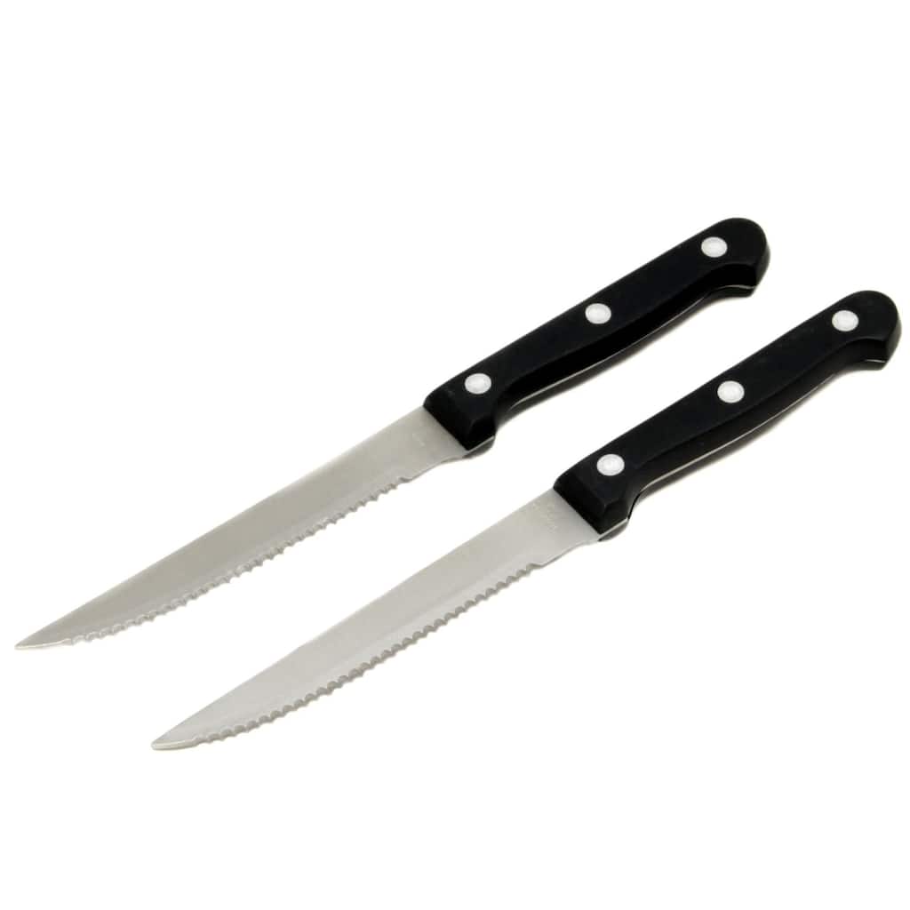 Chef Craft 2pc Serrated Stainless Steel Blade Steak Knife Set