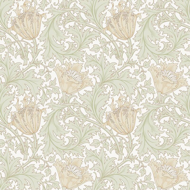A-Street Prints Anemone Light Green Floral Trail Wallpaper