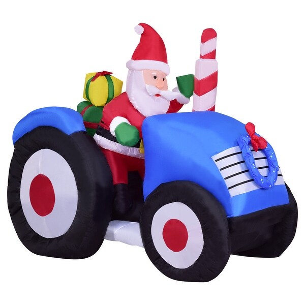 Shop Costway 6' Indoor/Outdoor Inflatable Santa on Truck ...