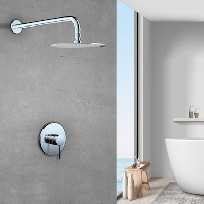 Topcraft 12" Rainfall Wall Mounted Showerhead with Single-handle - 12*12