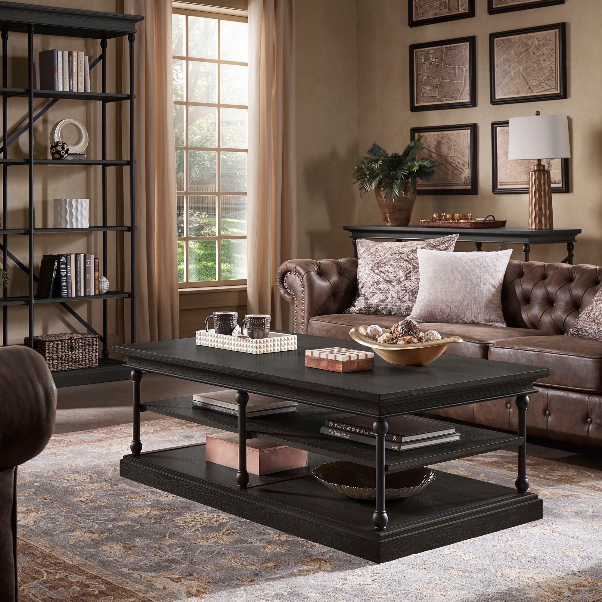 【cornice】COFFEE TABLE Dubrovnik Cornice Rectangle Storage Shelf Coffee Table - On