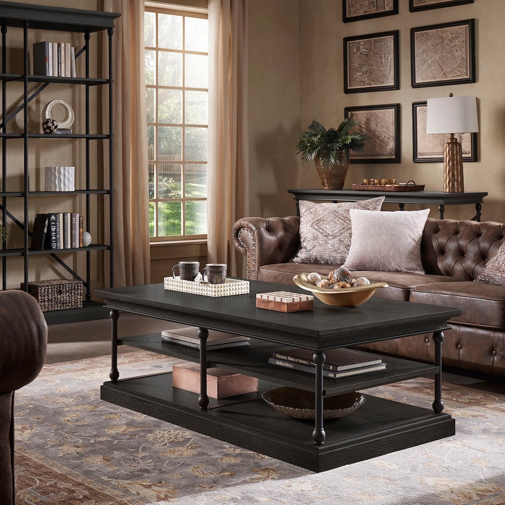 Dubrovnik Cornice Rectangle Storage Shelf Coffee Table