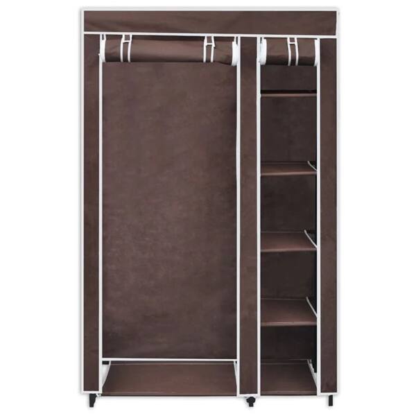 Shop Vidaxl Fabric Wardrobes 2 Pcs Brown Free Shipping Today