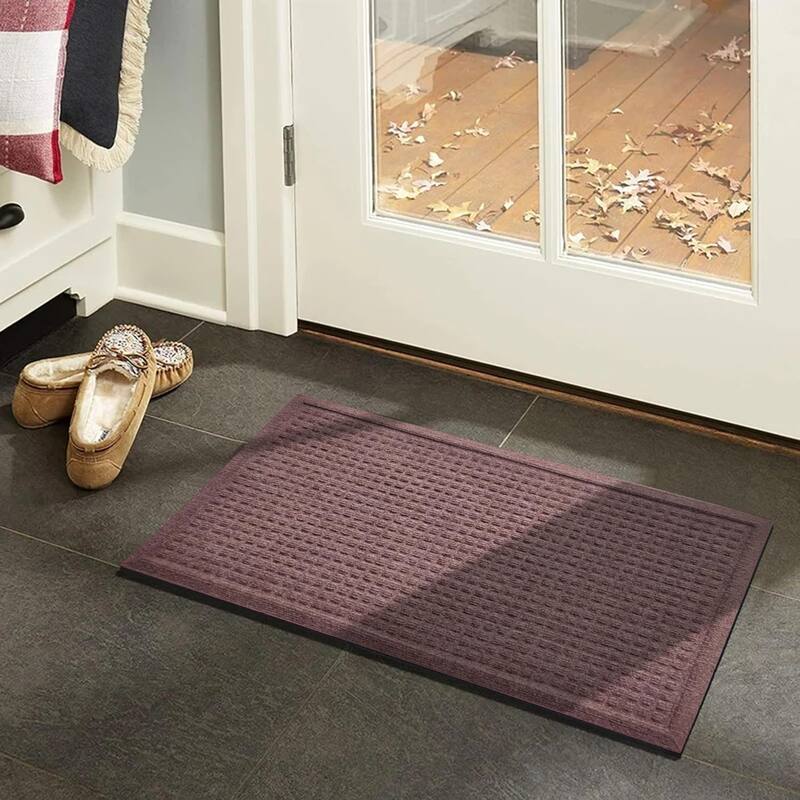 A1HC New All Weather Superior Dirt and Moisture Absorbing Polypropylene Door Mat with Non-Slip Backing for Inside Outside Use
