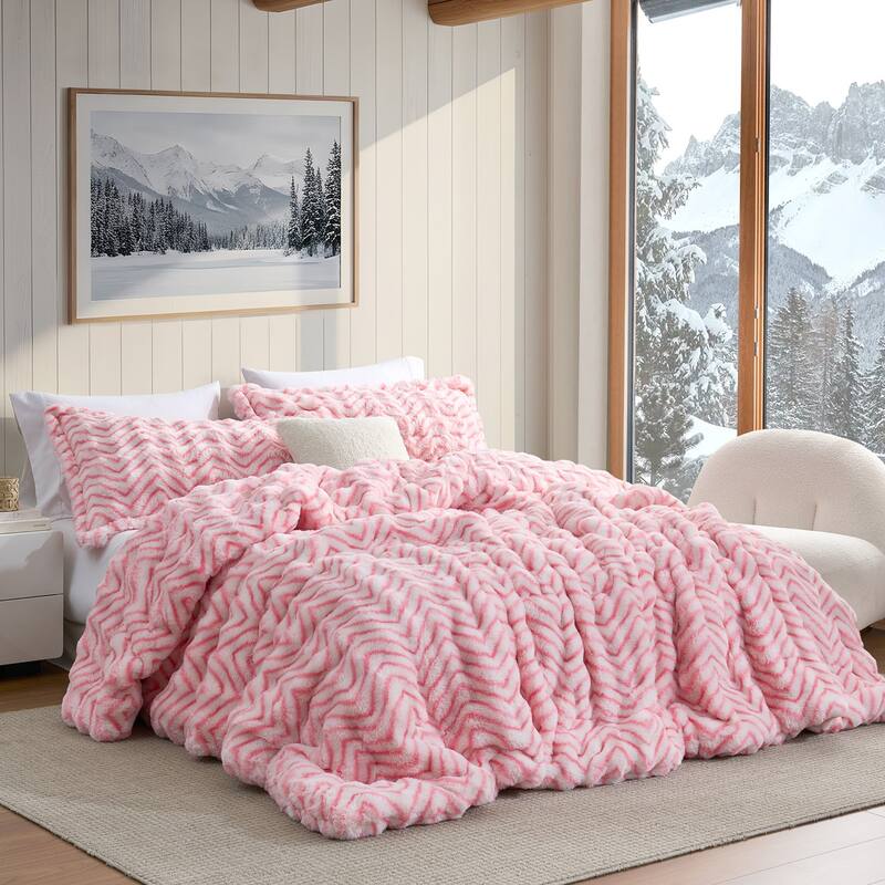 Snowball® Oceans - Coma Inducer® Oversized Comforter Set - Zebra Ripple - Rosewater - Queen
