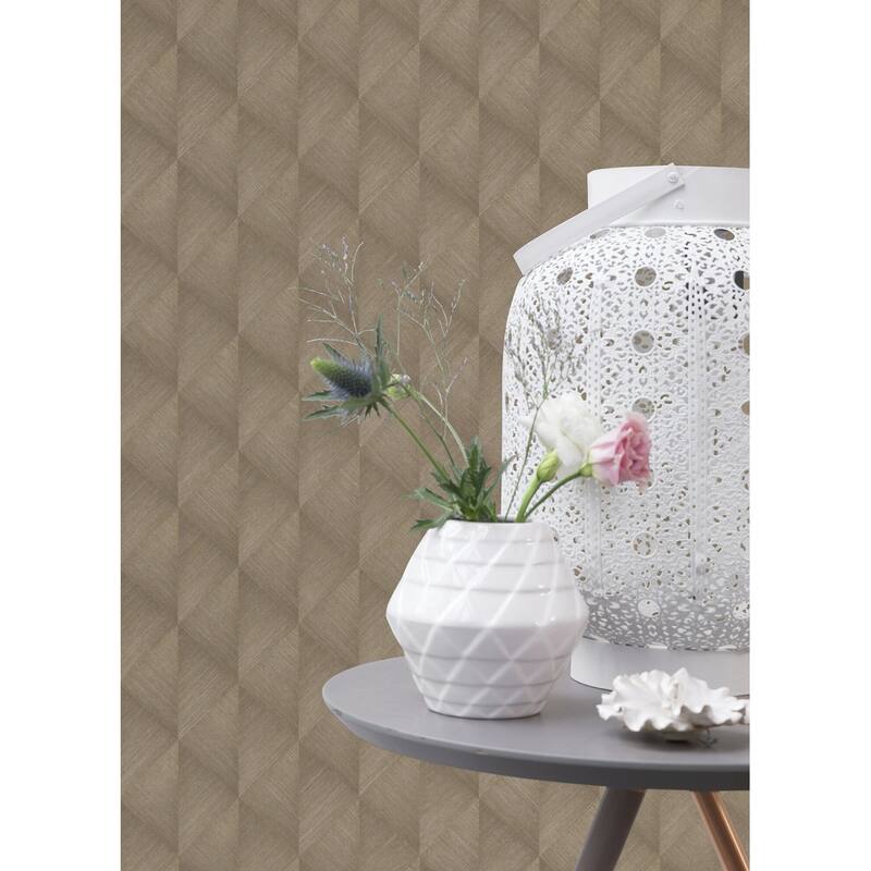 Advantage Miro Brown Geo Wallpaper