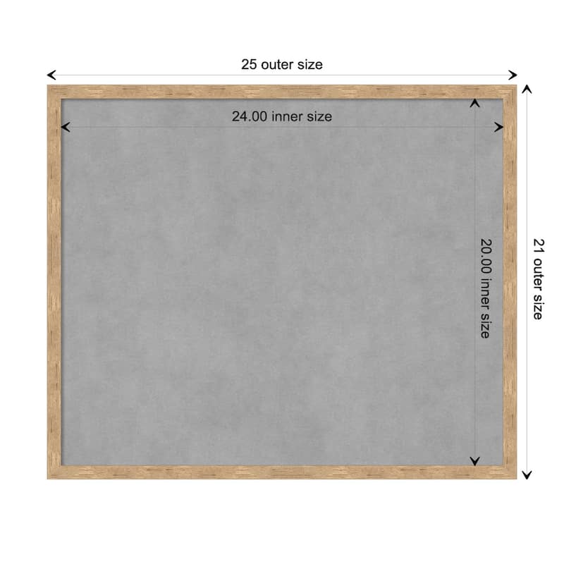 Amanti Art Imprint Light Bronze Framed Magnetic Board - Board Size 24x20