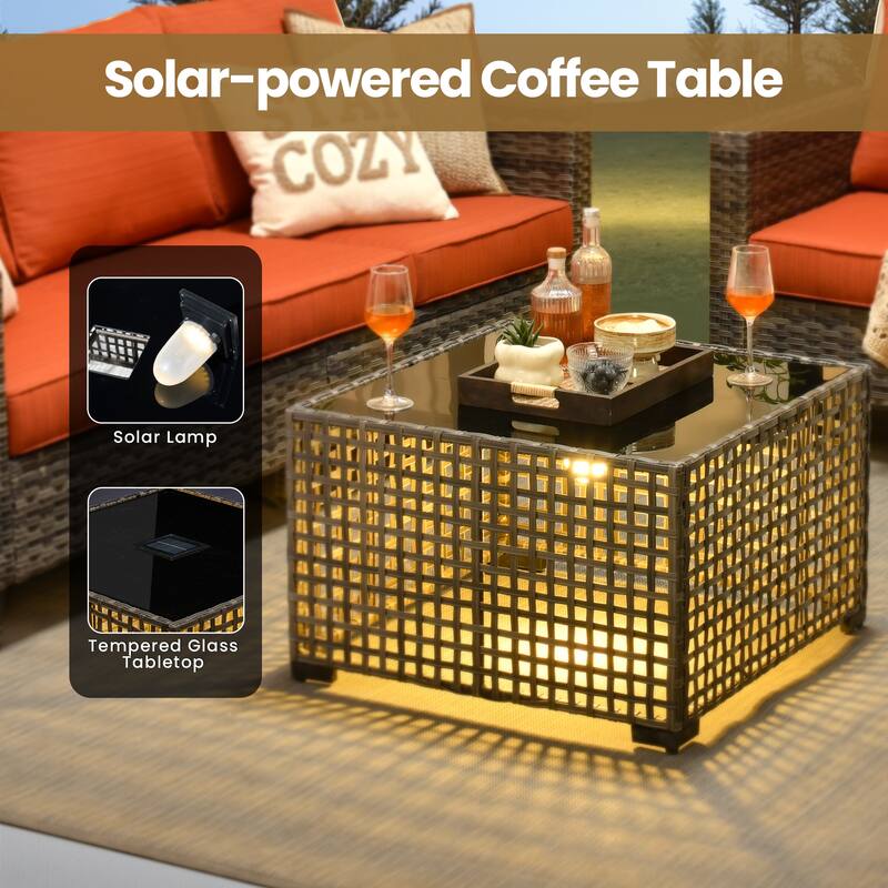 XIZZI Outdoor Wicker Patio Furniture Conversation Set