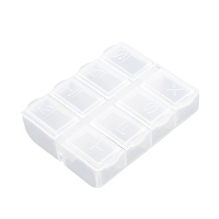 1pc Detachable 7 Days Pill Box With 8 Compartments