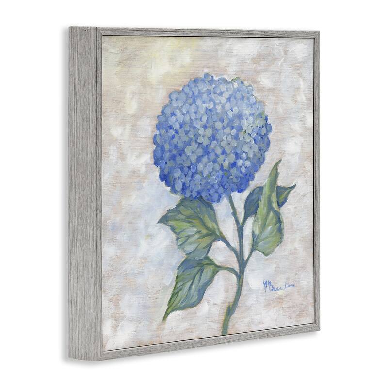 Stupell Traditional Blue Hydrangea Bloom Framed Giclee Art Design By Paul Brent