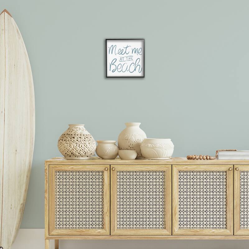 Stupell Minimal Meet At Beach Framed Giclee Art Design By SunDance Group