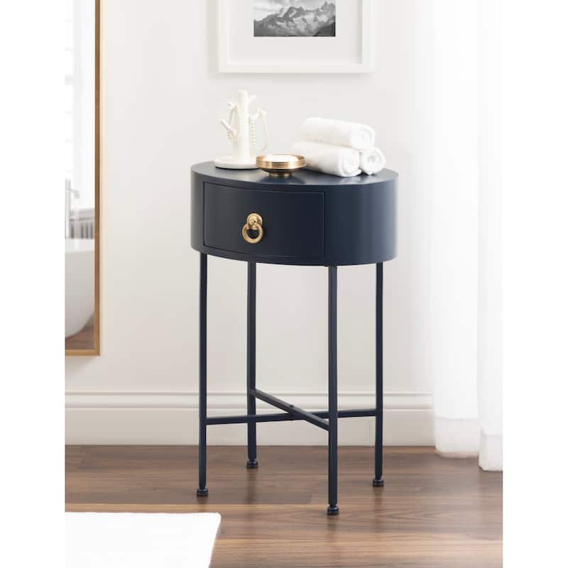 Kate and Laurel Decklyn Glam Oval Side Table
