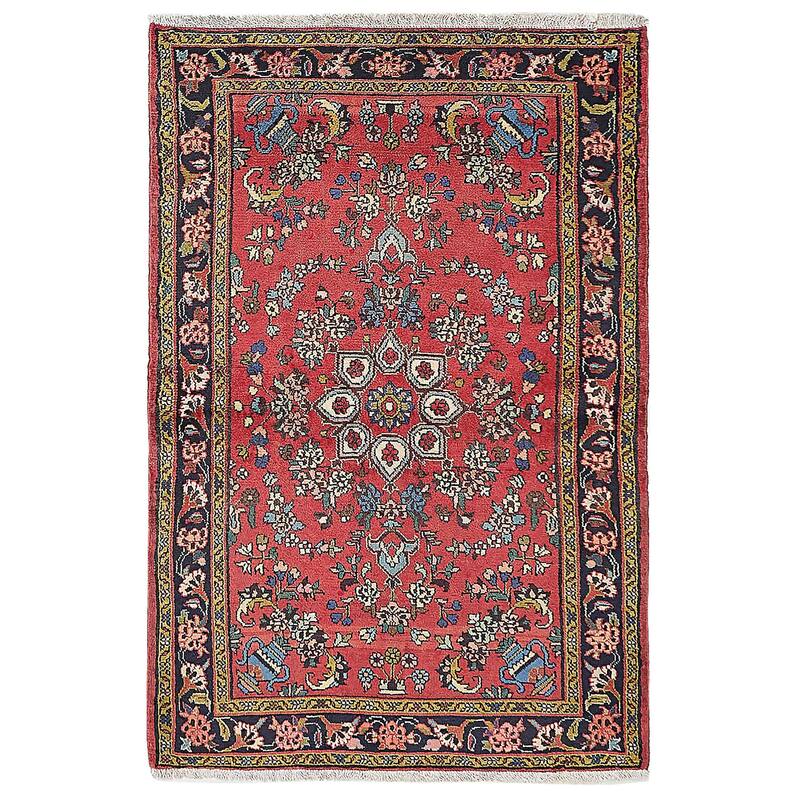 ECARPETGALLERY Hand-knotted Anadol Red Wool Rug - 3'7 x 5'5