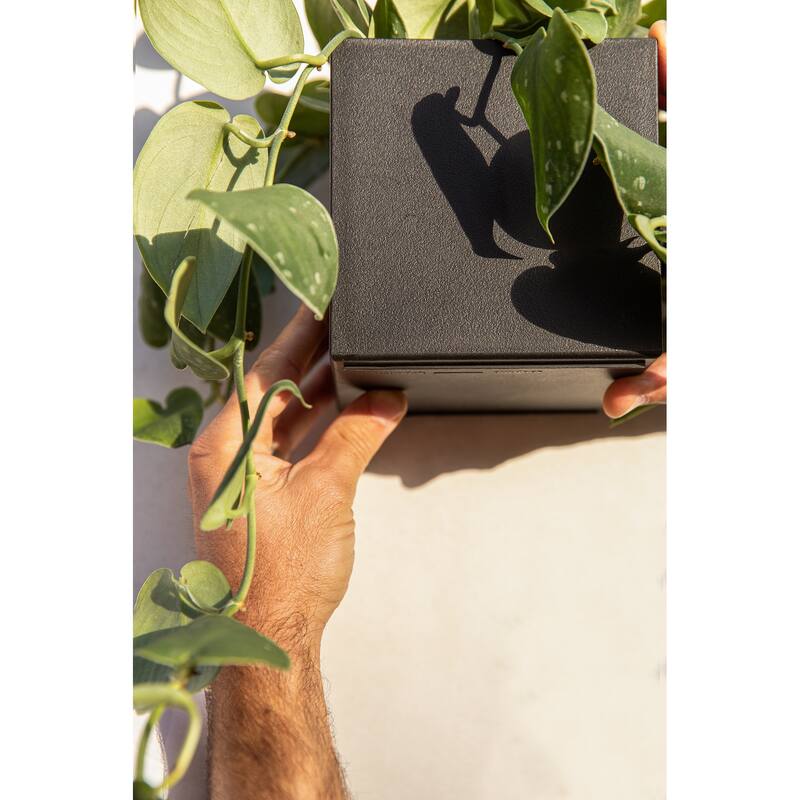 Geo Series Hanging Cube Plastic Planter