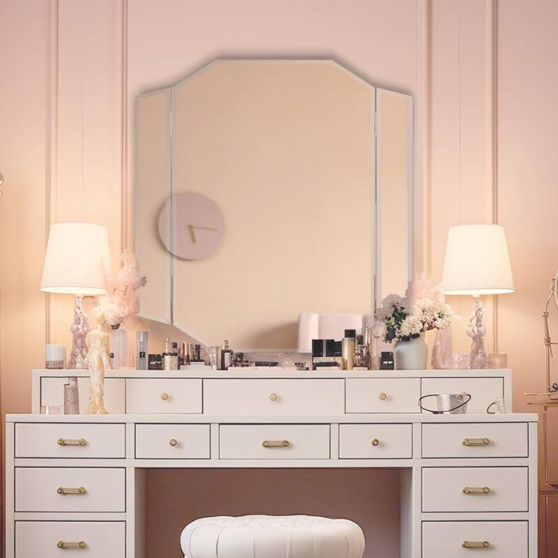 Allan Andrews Bi-Fold Curved Vanity Mirror