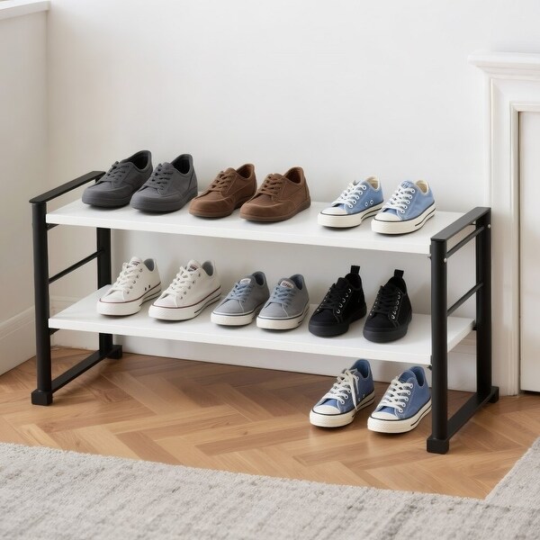 2 Pieces White Particle Board Shelf Melamine-Coated High-Density