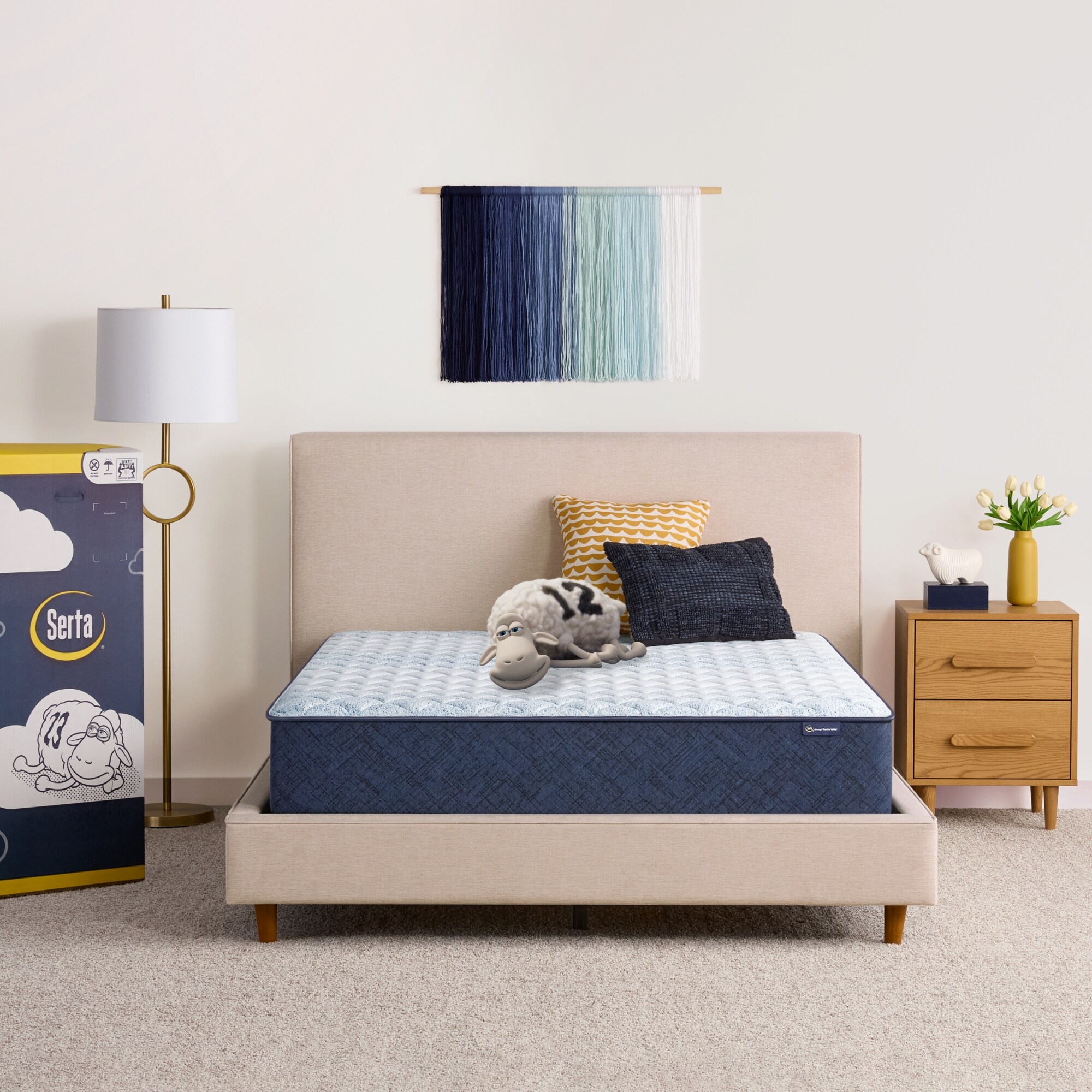 Snuze Deluxe Blue Hard Foam + Memory Foam Hybrid Mattress – Extra Firm – 5 To 10 Inch Depths – UK Made