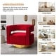 preview thumbnail 57 of 114, HULALA HOME Carisa Modern Upholstered Swivel Open-Back Barrel Chair with Golden Base