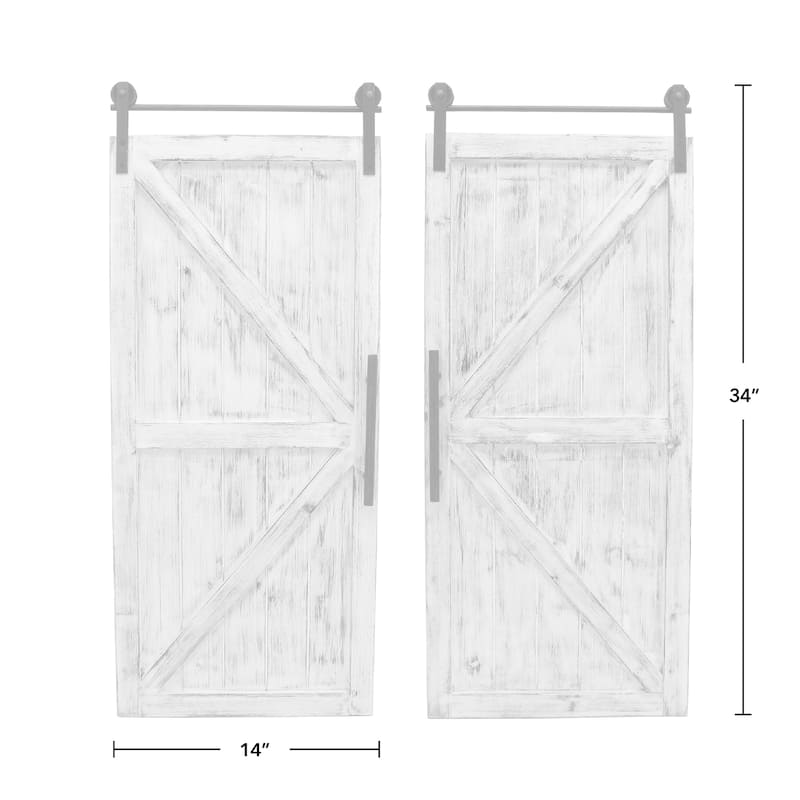 FirsTime & Co. 2-pc. Wooden Barn Door Wall Plaque Set