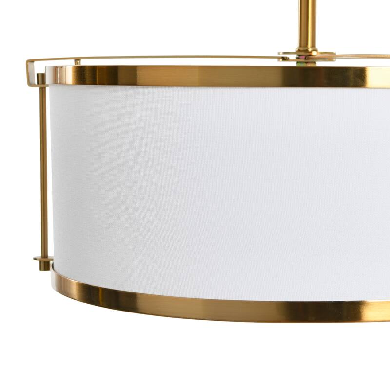 Robert Stevenson Lighting Harrison - Metal Ceiling Light with Linen