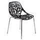 preview thumbnail 28 of 74, Asbury Stackable Dining Chair with Chrome Legs Side Chair with Modern Cut-Out Design Backrest Black