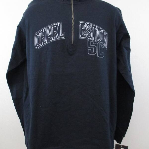 Shop Charleston Sc Mens Sizes M L Navy Blue 1 4 Zip Shirt By J