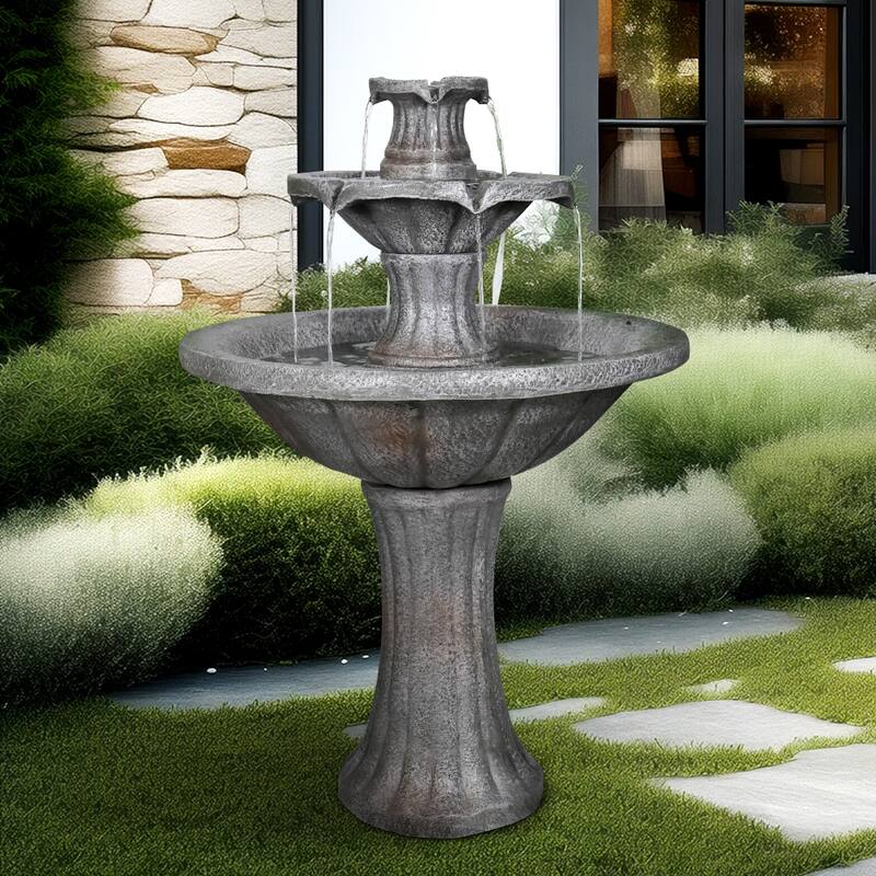 41.7" H Outdoor Water Fountain Decor Dark Castle Designed